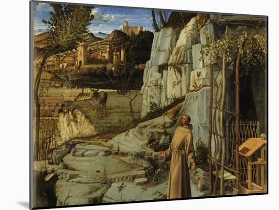 St. Francis of Assisi in the Desert, C.1480-Giovanni Bellini-Mounted Giclee Print