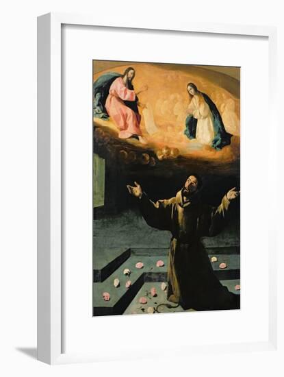 St. Francis of Assisi, or the Miracle of the Roses, 1630-Francisco de Zurbarán-Framed Giclee Print