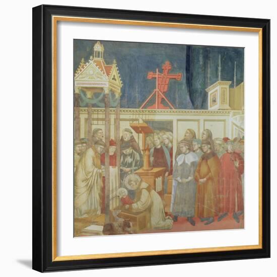 St. Francis of Assisi Preparing the Christmas Crib at Grecchio, 1296-97-Giotto di Bondone-Framed Giclee Print