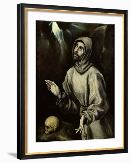 St. Francis of Assisi Receiving the Stigmata, c.1595-El Greco-Framed Giclee Print