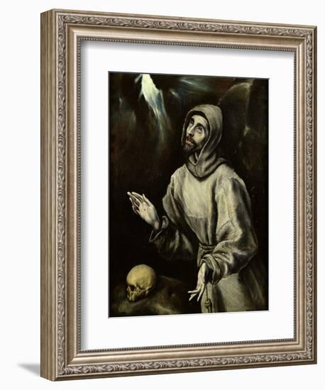 St. Francis of Assisi Receiving the Stigmata, c.1595-El Greco-Framed Giclee Print