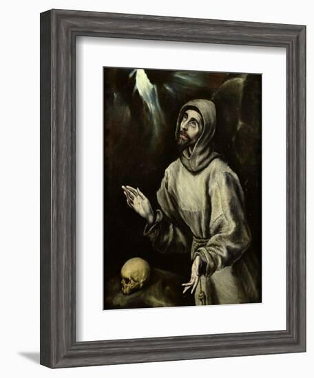 St. Francis of Assisi Receiving the Stigmata, c.1595-El Greco-Framed Giclee Print