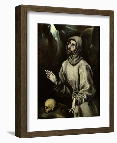 St. Francis of Assisi Receiving the Stigmata, c.1595-El Greco-Framed Giclee Print