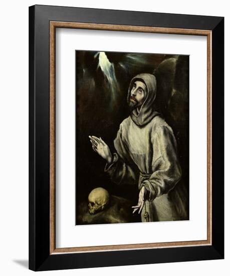 St. Francis of Assisi Receiving the Stigmata, c.1595-El Greco-Framed Giclee Print