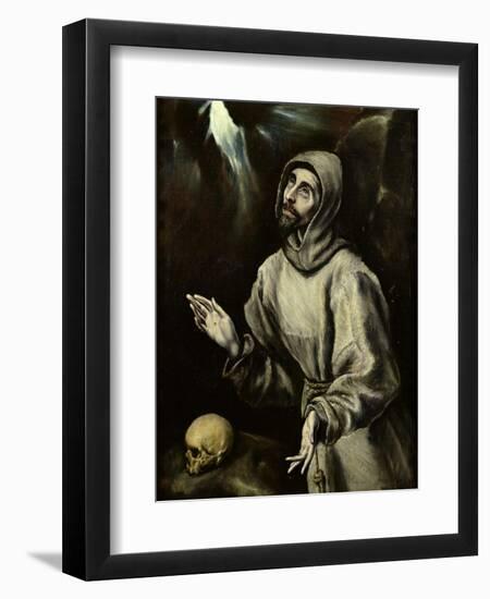 St. Francis of Assisi Receiving the Stigmata, c.1595-El Greco-Framed Giclee Print