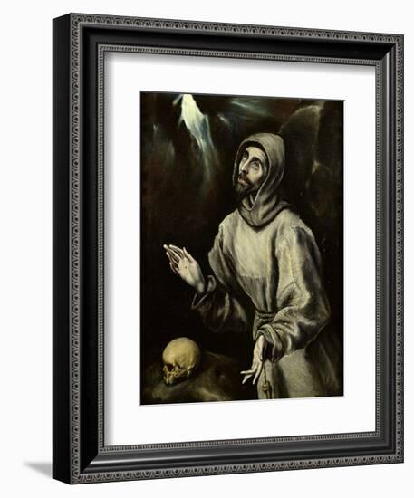 St. Francis of Assisi Receiving the Stigmata, c.1595-El Greco-Framed Giclee Print