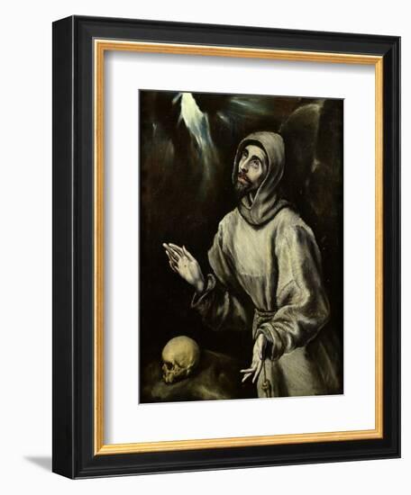 St. Francis of Assisi Receiving the Stigmata, c.1595-El Greco-Framed Giclee Print