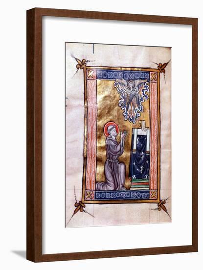 St. Francis of Assisi Receiving the Stigmata from Christ in the Form of a Seraphim-null-Framed Giclee Print