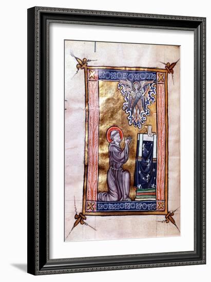 St. Francis of Assisi Receiving the Stigmata from Christ in the Form of a Seraphim-null-Framed Giclee Print