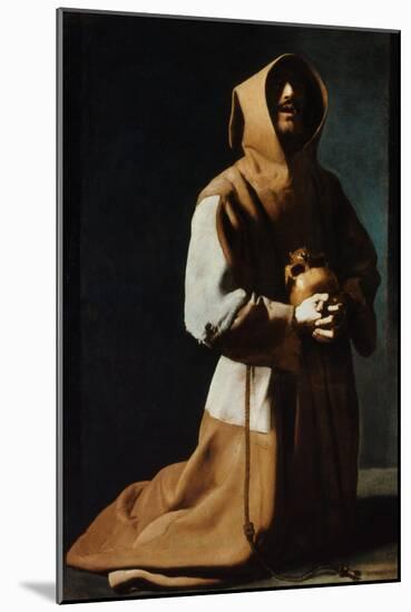 St Francis Of Assisi-Francisco de Zubaran-Mounted Giclee Print