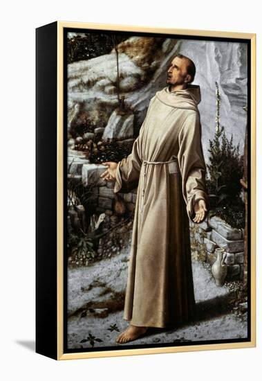 St. Francis Of Assisi-Giovanni Bellini-Framed Premier Image Canvas