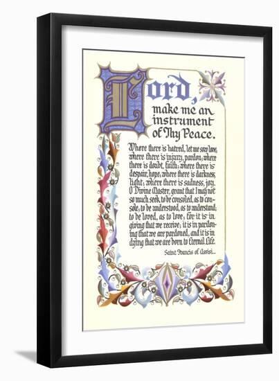 St. Francis Prayer-null-Framed Art Print