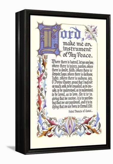 St. Francis Prayer-null-Framed Stretched Canvas