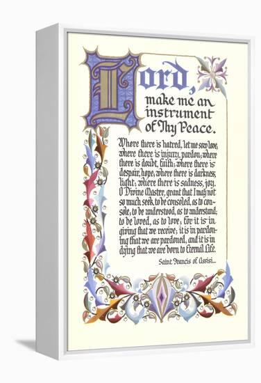 St. Francis Prayer-null-Framed Stretched Canvas