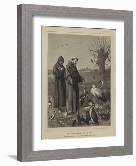 St Francis Preaches to the Birds-Henry Stacey Marks-Framed Giclee Print