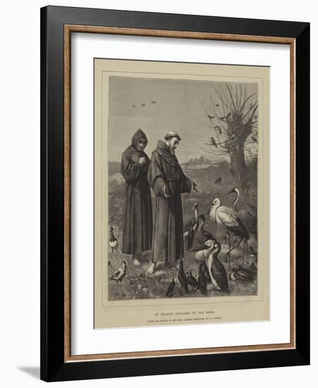 St Francis Preaches to the Birds-Henry Stacey Marks-Framed Giclee Print