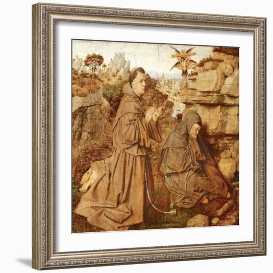 St Francis Receiving Stigmata, 1432-Jan van Eyck-Framed Giclee Print