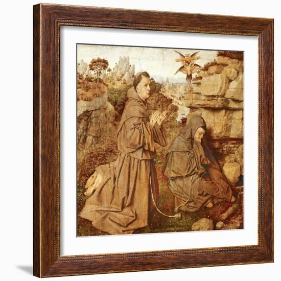 St Francis Receiving Stigmata, 1432-Jan van Eyck-Framed Giclee Print