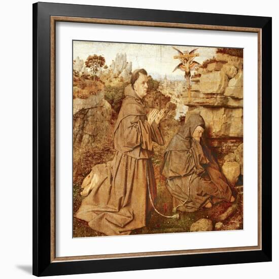 St Francis Receiving Stigmata, 1432-Jan van Eyck-Framed Giclee Print