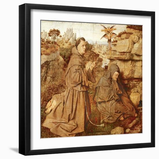 St Francis Receiving Stigmata, 1432-Jan van Eyck-Framed Giclee Print