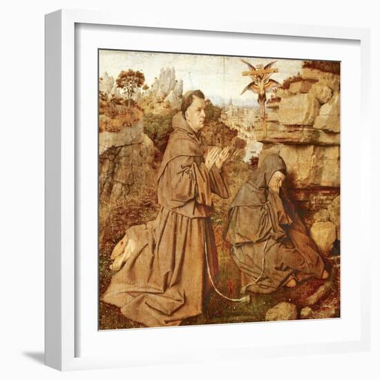 St Francis Receiving Stigmata, 1432-Jan van Eyck-Framed Giclee Print