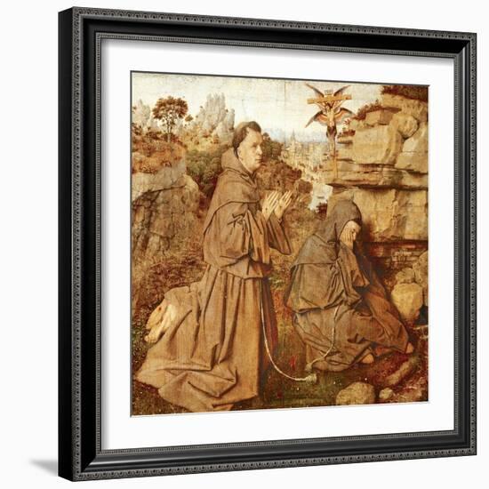 St Francis Receiving Stigmata, 1432-Jan van Eyck-Framed Giclee Print