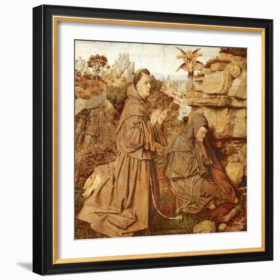 St Francis Receiving Stigmata, 1432-Jan van Eyck-Framed Giclee Print