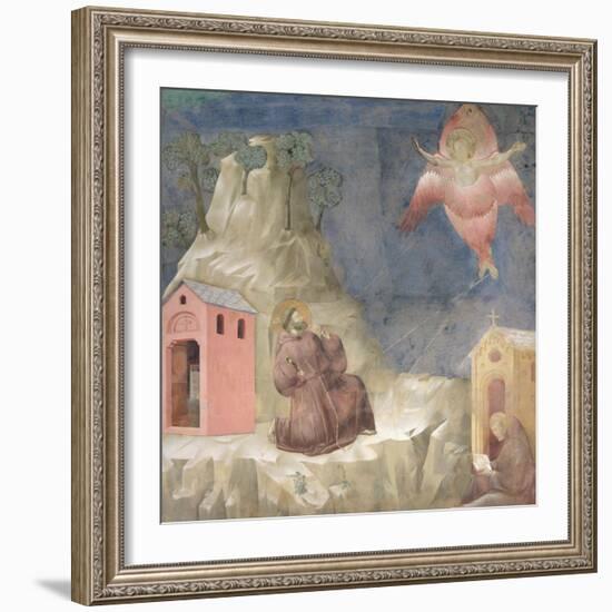 St. Francis Receiving the Stigmata, 1297-99-Giotto di Bondone-Framed Giclee Print