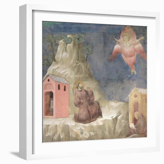 St. Francis Receiving the Stigmata, 1297-99-Giotto di Bondone-Framed Giclee Print