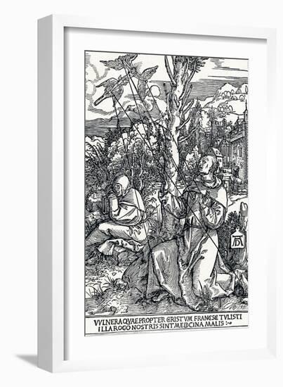 St Francis Receiving the Stigmata, 1504-Albrecht Dürer-Framed Giclee Print