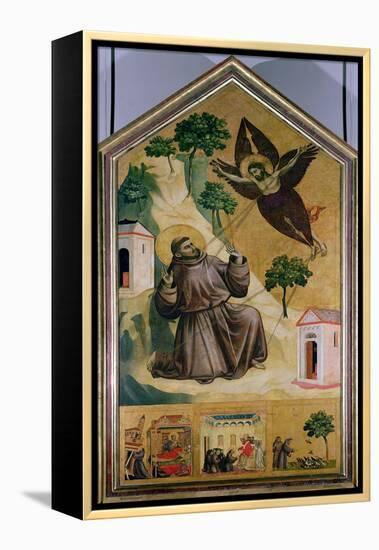 St. Francis Receiving the Stigmata, circa 1295-1300-Giotto di Bondone-Framed Premier Image Canvas