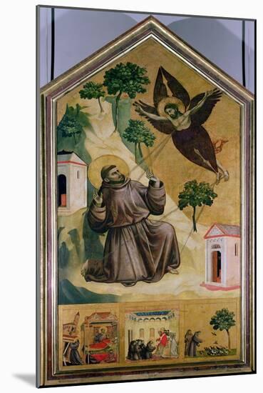 St. Francis Receiving the Stigmata, circa 1295-1300-Giotto di Bondone-Mounted Giclee Print