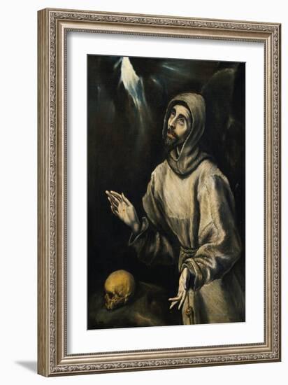 St. Francis Receiving the Stigmata-El Greco-Framed Giclee Print