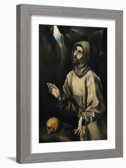 St. Francis Receiving the Stigmata-El Greco-Framed Giclee Print