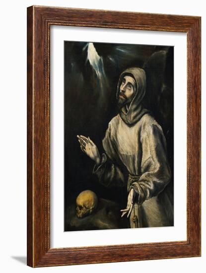 St. Francis Receiving the Stigmata-El Greco-Framed Giclee Print