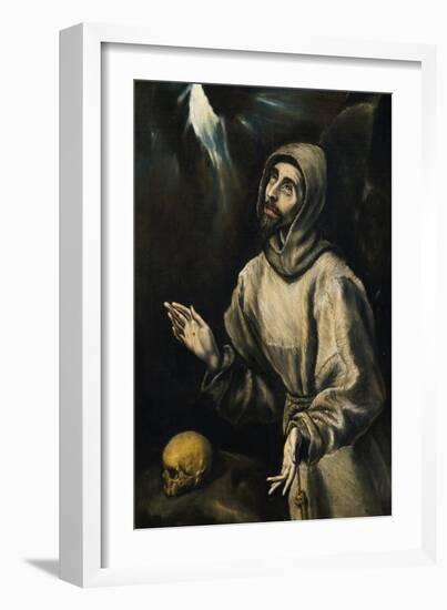 St. Francis Receiving the Stigmata-El Greco-Framed Giclee Print