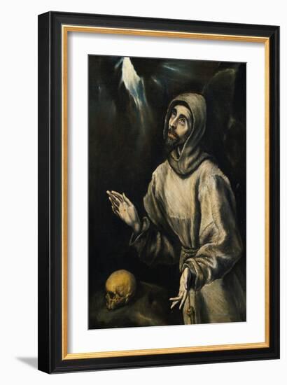 St. Francis Receiving the Stigmata-El Greco-Framed Giclee Print