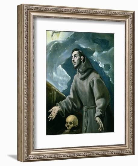 St. Francis Receiving the Stigmata-El Greco-Framed Giclee Print