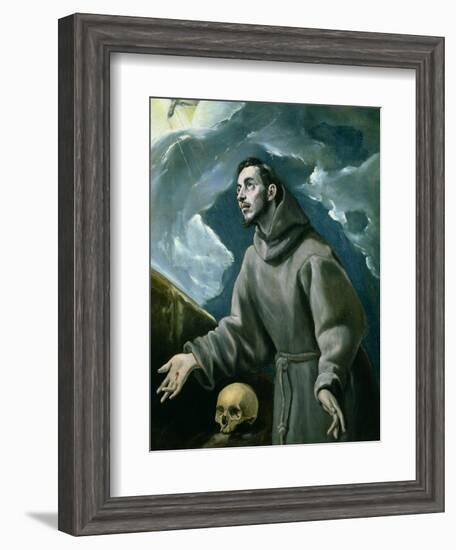 St. Francis Receiving the Stigmata-El Greco-Framed Giclee Print