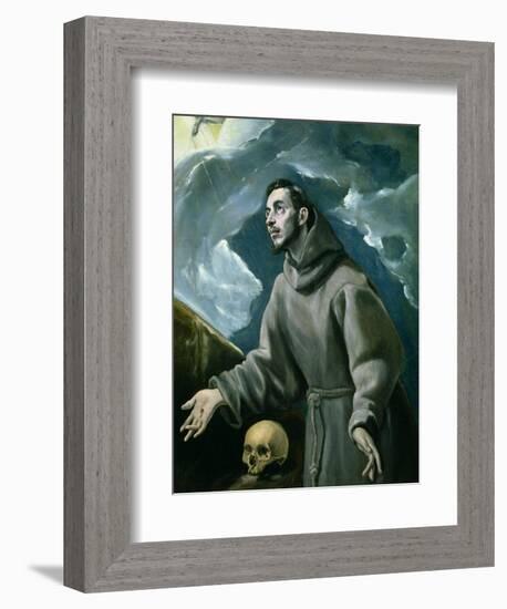 St. Francis Receiving the Stigmata-El Greco-Framed Giclee Print