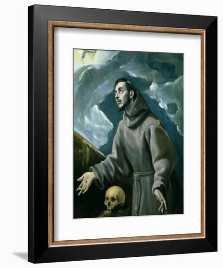 St. Francis Receiving the Stigmata-El Greco-Framed Giclee Print