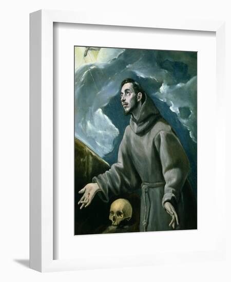 St. Francis Receiving the Stigmata-El Greco-Framed Giclee Print