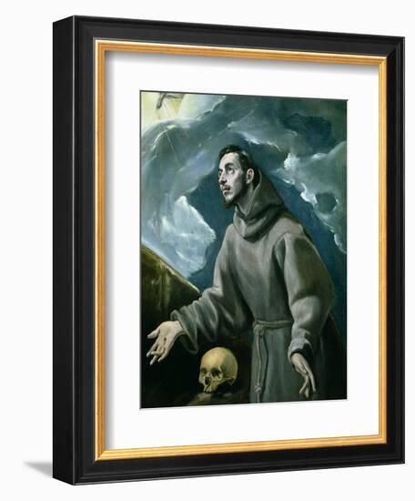 St. Francis Receiving the Stigmata-El Greco-Framed Giclee Print