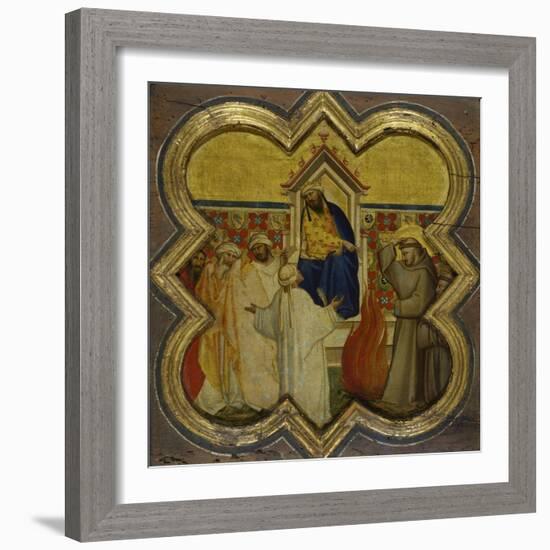 St. Francis' Trial by Fire, about 1340-Taddeo Gaddi-Framed Giclee Print