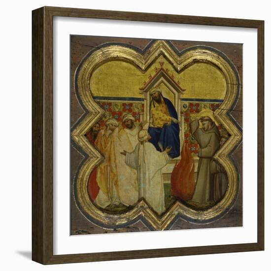 St. Francis' Trial by Fire, about 1340-Taddeo Gaddi-Framed Giclee Print