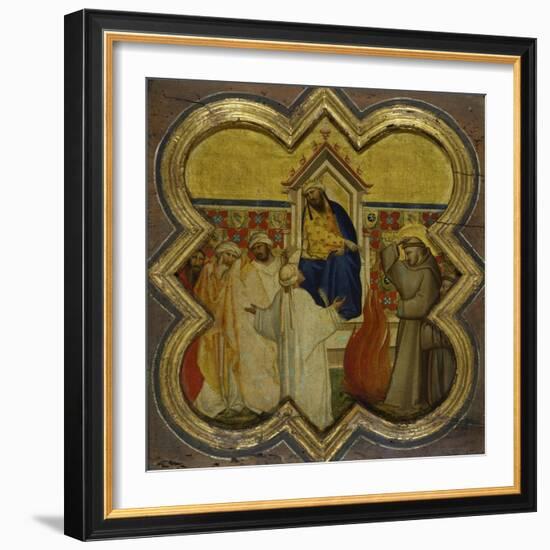 St. Francis' Trial by Fire, about 1340-Taddeo Gaddi-Framed Giclee Print