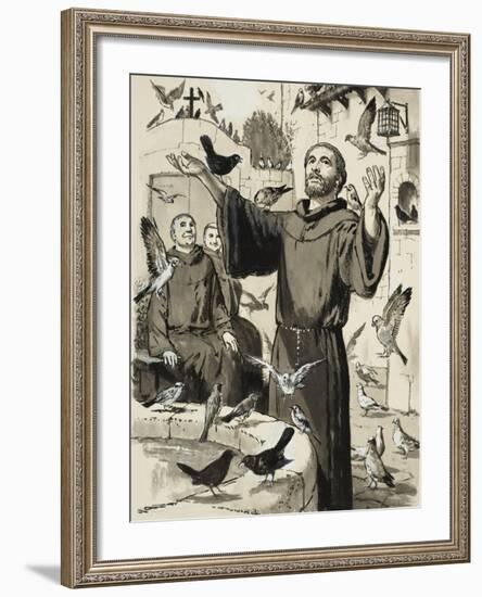 St Francis-Clive Uptton-Framed Giclee Print