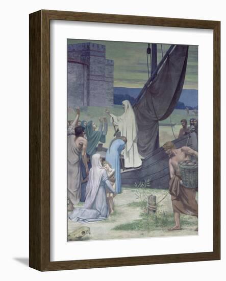 St. Genevieve Bringing Supplies to the City of Paris after the Siege-Pierre Puvis de Chavannes-Framed Giclee Print