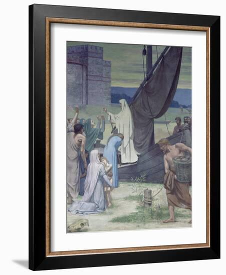 St. Genevieve Bringing Supplies to the City of Paris after the Siege-Pierre Puvis de Chavannes-Framed Giclee Print