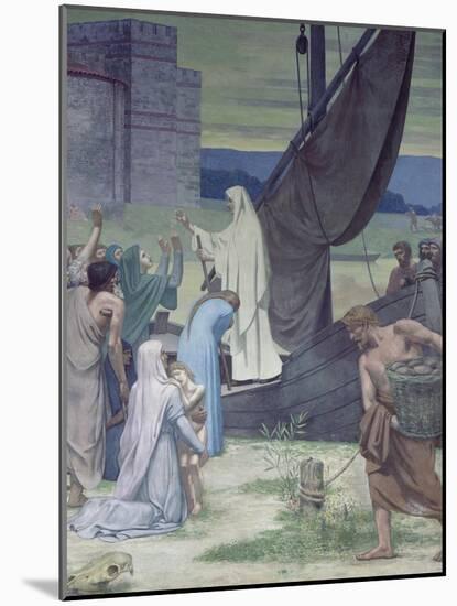 St. Genevieve Bringing Supplies to the City of Paris after the Siege-Pierre Puvis de Chavannes-Mounted Giclee Print